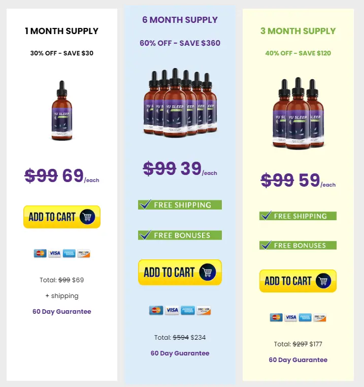 Yu Sleep pricing